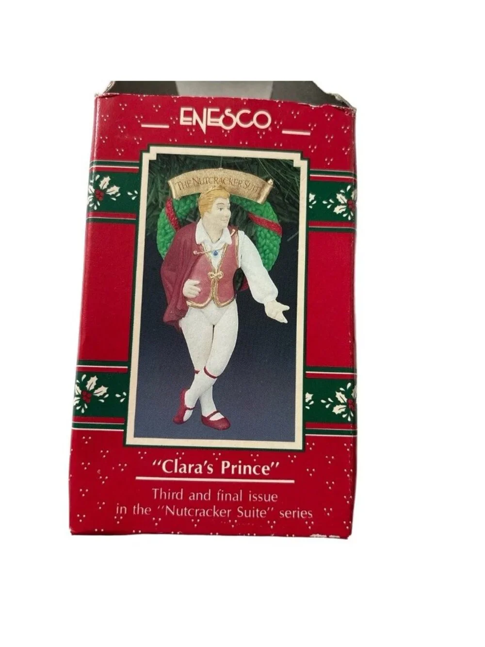 ENESCO Ornament Multicolor Nutcracker Collectible Claras Prince Vtg Christmas